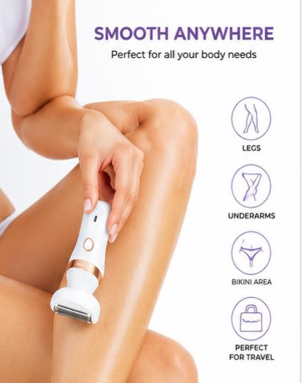 KENZZI Lady Shaver Rechargeable Electric Shaver for Women, Wet & Dry Use, Water-Resistant, Contouring Head