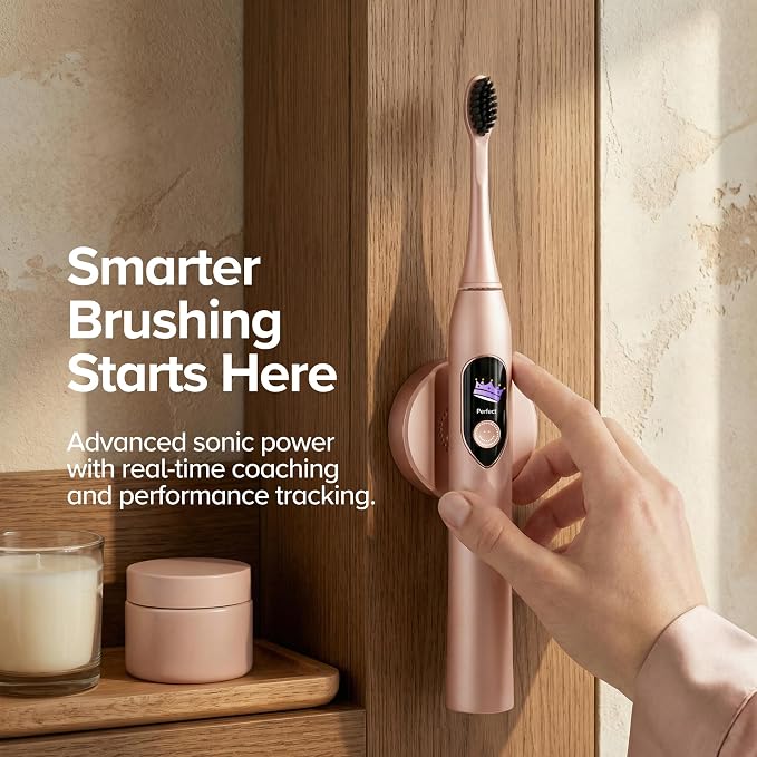 Burst Pro 2.0 Sonic Toothbrush for Adults (Black) | Electric Toothbrush | Smart Pressure Sensor | Soft Bristles | 5 Modes/Refined Scoring System | USB-C Charging | Magnetic Wall Mount