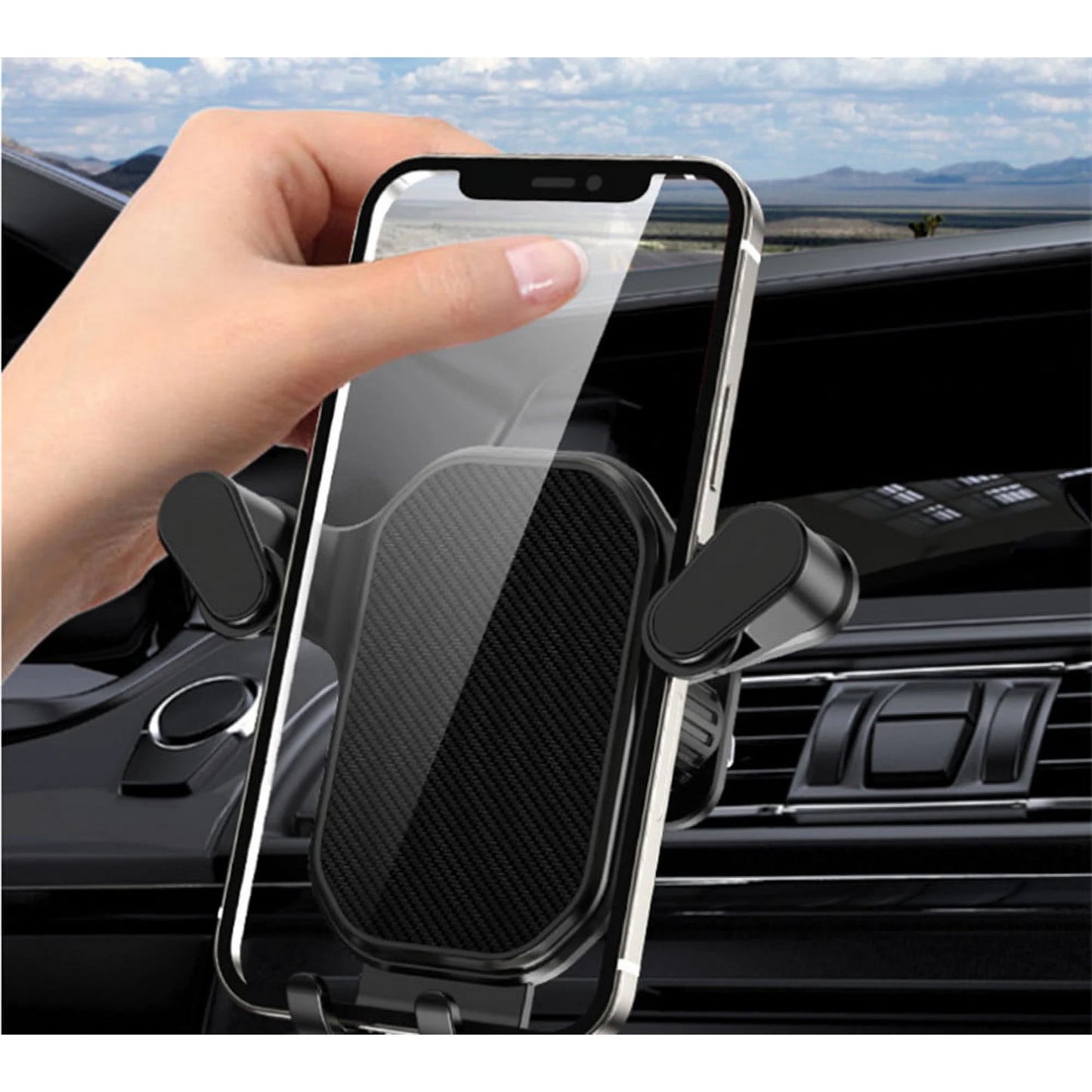 Universal Car Phone Holder Hook Mobile Phone Stand GPS Support Car Air Vent Mount for iPhone 17 16 15 14 13 12 Pro Max   Samsung