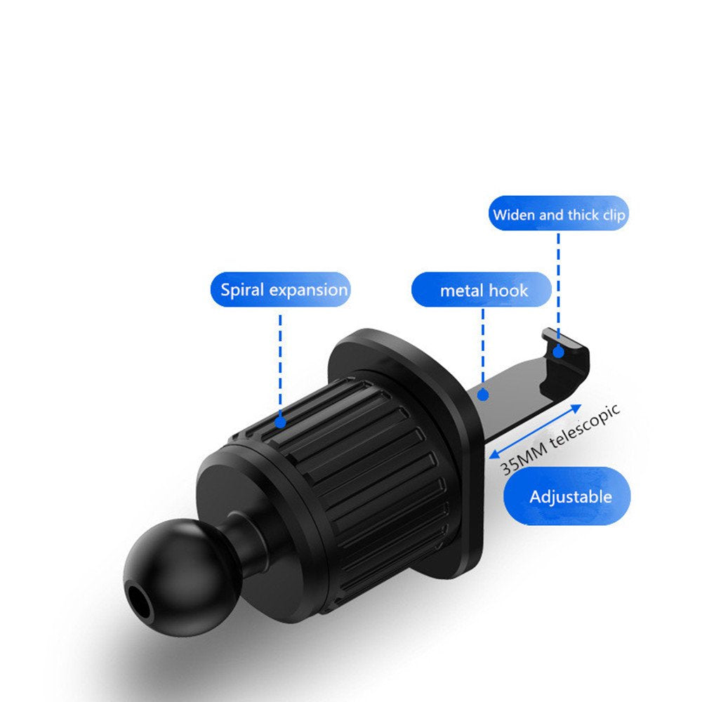 Universal Car Phone Holder Hook Mobile Phone Stand GPS Support Car Air Vent Mount for iPhone 17 16 15 14 13 12 Pro Max   Samsung